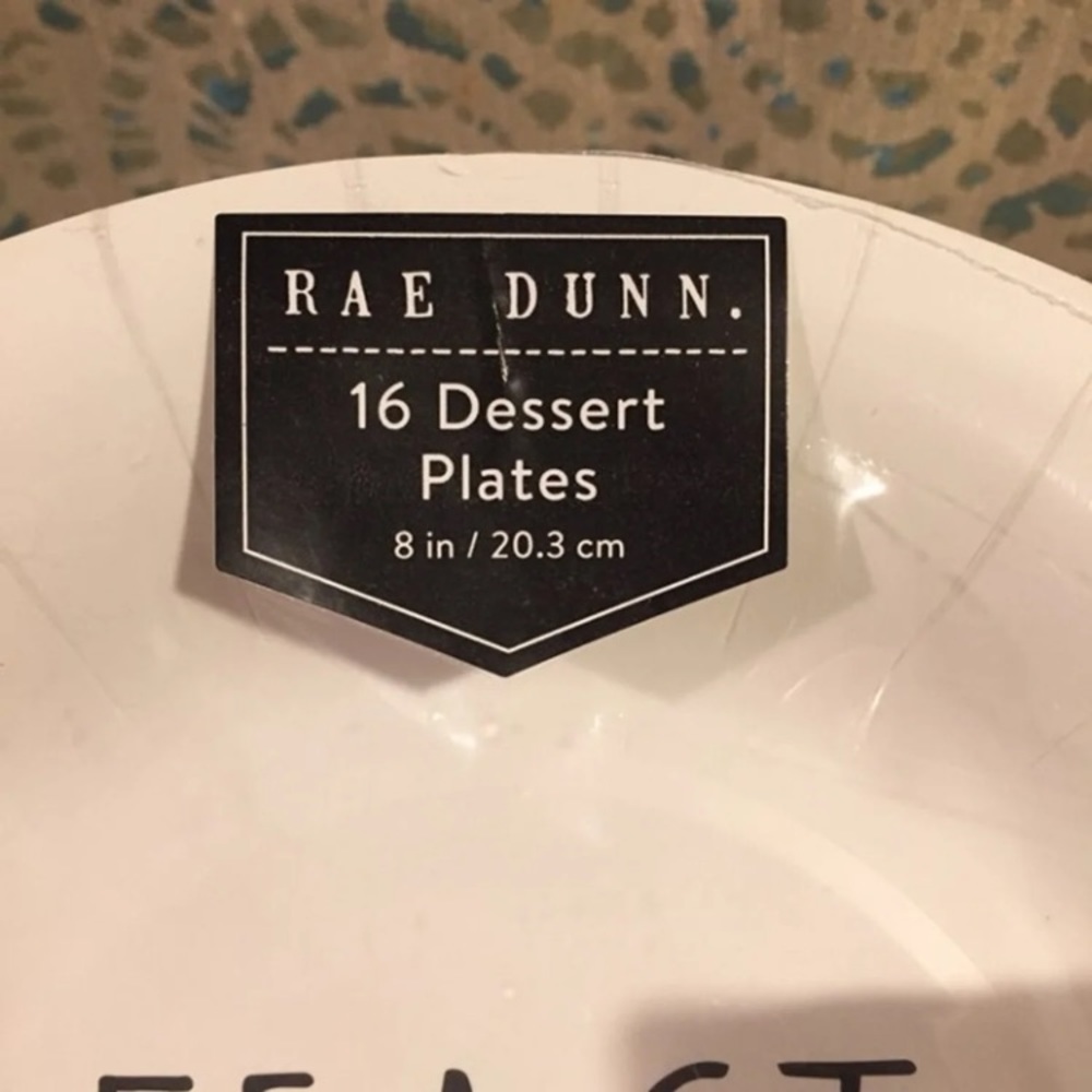 Rae Dunn FEAST Paper Plates and Napkins - Picture 2 of 5